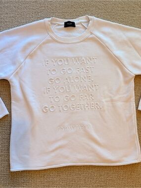 Embroidered Crewneck Sweatshirt - Cream
